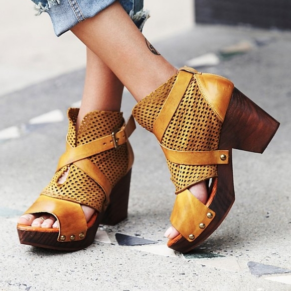 Free People Shoes - Free People rendering perforated buckle cl…